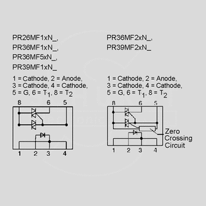 PR39MF12NSZF SSR 4kV 600V 0,9A 5mA DIP8 Circuit Diagrams