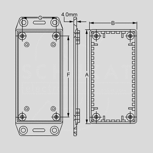 1591DFLBK ABS Enclosure 150x80x50 Black HA1591_FL_