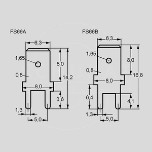 3866A.68 Flat Tab 6,3x0,8 Sn FS66A, FS66B