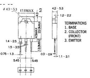 2SB817 PNP Transistor, 160/140V, 12A, 100W, TO-3P