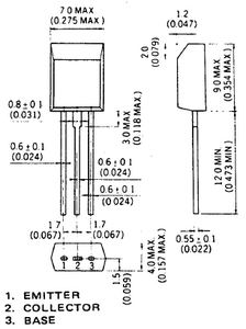 2SC2958 SI-N 160V 0.5A 1W X-73