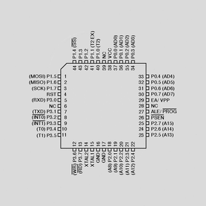 AT89C51ED2-RLTUM ISP-MC 2,7-5,5V 64K-Flash 60MHz VQFP44 TQFFP44