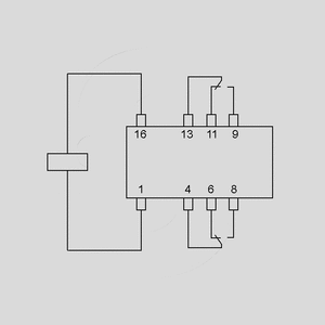 D2N05-167 Relay DPDT 2A 5V 167R Circuit Diagram
