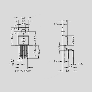 ITS621L1 2xHigh-Side Sw. 43V &gt;3,5A TO220AB-7 TO220AB-7