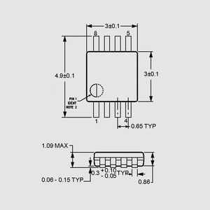 LP2986AIM-5,0 LDO U-Reg +5V 0,2A SO8 MSOP8