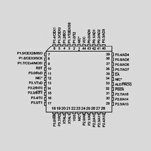 AT89S8253-24PU ISP-MC 2,7-5,5V 12K-Flash 24MHz DIP40 AT89C51E_2-PLCC44, AT89C51R_2-PLCC44