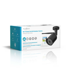 N-WIFICO40CBK SmartLife udendørskamera | Wi-Fi | Full HD 1080p | IP65 | Cloud / MicroSD | 12 V DC | Med bevægelsessensor | Nattesyn | Android™ & iOS | Sort