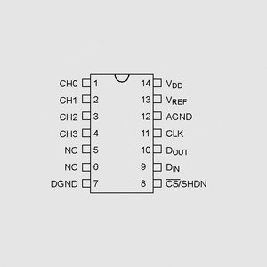 MCP3201-CI/P 12bit Ser. ADC 1Ch SPI DIP8 MCP3004_, MCP3204, MCP3302_