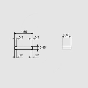 RL0603E030-1 SMD Resistor 0603 1% 30R Taped Chip Dimensions