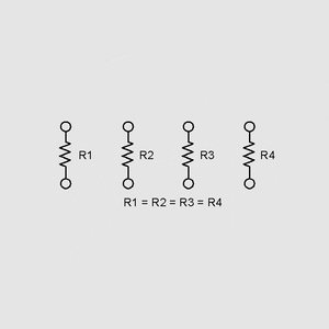 SNR04024K033-5 SMD Resistor 5% 4x33K Circuit Diagram