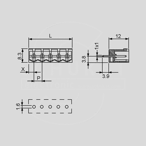 CPM5,08-4 Terminal Block 320V 4-Pole Green CPM5.08_