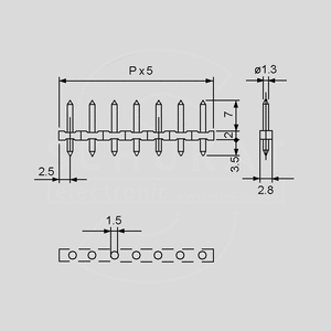 CHM5-24 Box Header Breakable 24-Pole CHM5-24