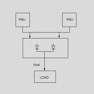 DR-RDN20 Redundancy Module 24V/20A Block Diagram
