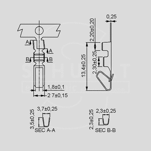 NSG39M-4-IR Crimp Housing 4-Pole 3,96mm CC396-1824TTRL