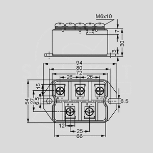 VUO80-16NO1 3-Ph-Bridge Rect. 82A 1600V(RRM) V1-Pack PWS-E-1