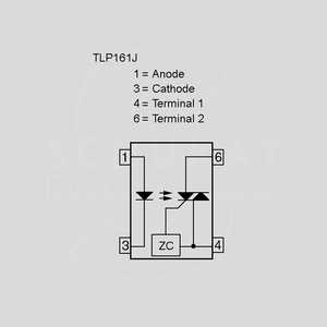TLP161J Optotr.+ZCD 2,5kV 600V 10mA MFP4 Circuit Diagram