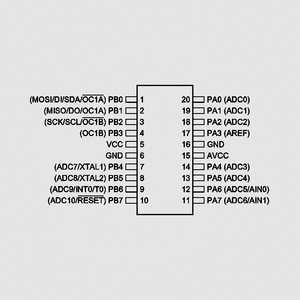 ATTINY461V-10PU ISP-MC 1,8-5,5V 4K-Flash 10MHz DIP20 ATTINY26_PU, ATTINY26_SU