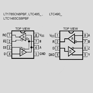 LTC1483CS8PBF RS485/422 Transc. 10kV ESD SO8 Circuit Diagrams