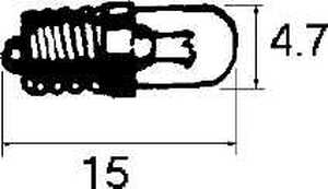 W9523 E5,5-Lampe 6V 150mA 0,9W