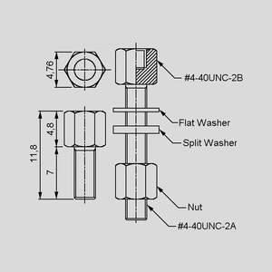 W12211 Mounting Set UNC4-40 (8 Parts) CTB CTB-EP
