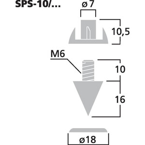 SPS-10/GO Højttalerspikes 4 stk., guld