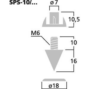 SPS-10/SC Højttalerspikes 4 stk.