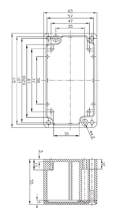 N-BOX G111 Aluminium enclosure 115x65x55 mm