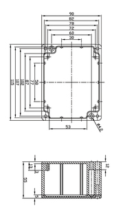 N-BOX G113 Aluminium enclosure 115x90x55 mm