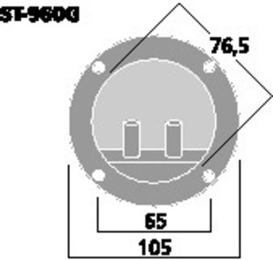 ST-960G Højttalerterminal Ø=105 mm. Drawing 1024