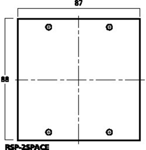 RSP-2SPACE Panel blændplade 2U Drawing 1024
