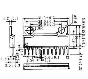 AN7178 Dual 5.7W Audio Power Ampifier PIN-12