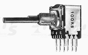 CIJP160C-KS470KB Potentiometer 16/4 STEREO LOG 470K