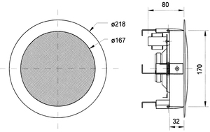 DL18/2 T 50100 Hifi Ceiling Loudspeaker 17 cm (6.5&quot;) 8 ohm