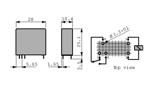 V23057-B0006-A201 Print-effektrelæ 24 VDC 500 mW