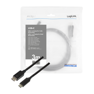 UA0336 USB 3.2 Gen 1x1 USB-C M to DisplayPort 1.2 Cable, 3m