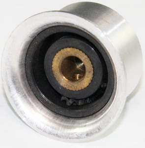 37095 Aluminiumsknap for 6mm aksel, Ø30x17mm, ALU, UDEN indikatorstreg