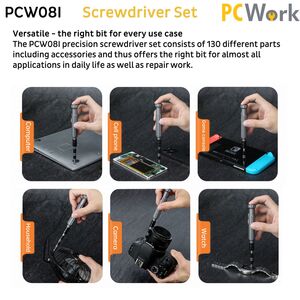 PCW08I PCWork 130-i-1 præcisions-skruetrækkersæt