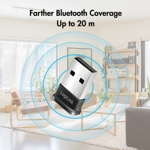 BT0066 Bluetooth 5.3 dongle, USB-A, up to 20 m range, with LED