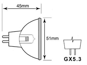 ST88264005 OMNILUX ELC 24V/250W GX-5,3 50h 50mm Refl