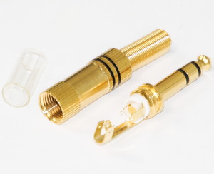 N-JC-033 Jack 6,3 Stereo Han Metal Guld