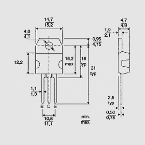 BD678 PNP-Darl 60V 4A 40W TO126 TO218