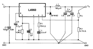 L4960 5,1V-40V 2.5 A Power Switching Regulator TO-220/7