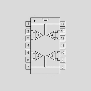 MAX414CPD+ 4xOp-Amp LN 28MHz DIP14 MAX414CPD+