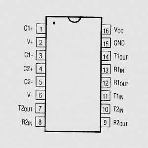 MAX232CPE+ RS232E 2xDr./Rec. 5V DIP16 MAX220CPE+, MAX232_