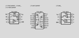 LTC1321CNPBF 2xRS232E/2xRS485 Transc. DIP24 Circuit Diagrams