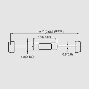 RDZ3E000,56 Resistor 0614 3W 5% 0,56R Taped Dimensions