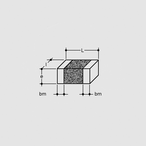 CVUF001K1206Y SMD MLC Capac. 1uF 25V-20/80% Y5V 1206 Chip Dimensions