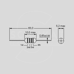 EC46-102J Inductor Axial 1mH 130mA 5x14mm Colour Coding