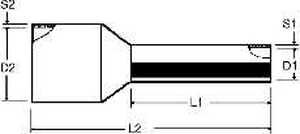 K8050WS Terminalrør for 0,50mm²; Hvid