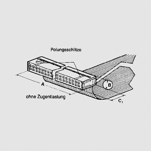 PFL16 IDC Connector 16-Pole Dimensions